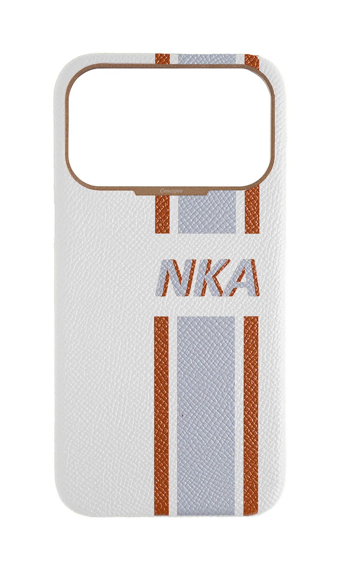 Striped White Strapless Case