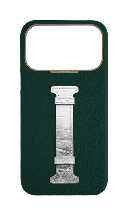 Green Himalayan Exotic Crocodile Middle Strap Case