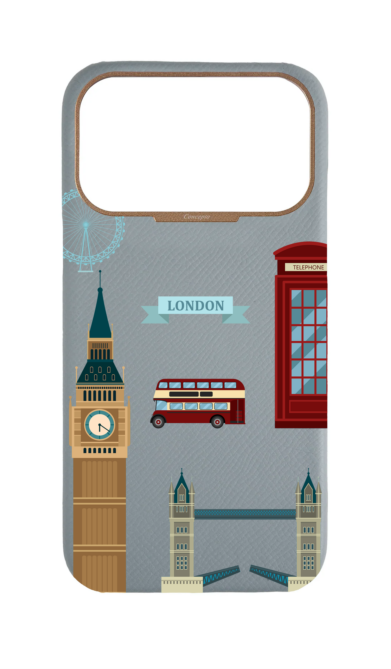 Light Blue Grey Strapless Case - The London Edit