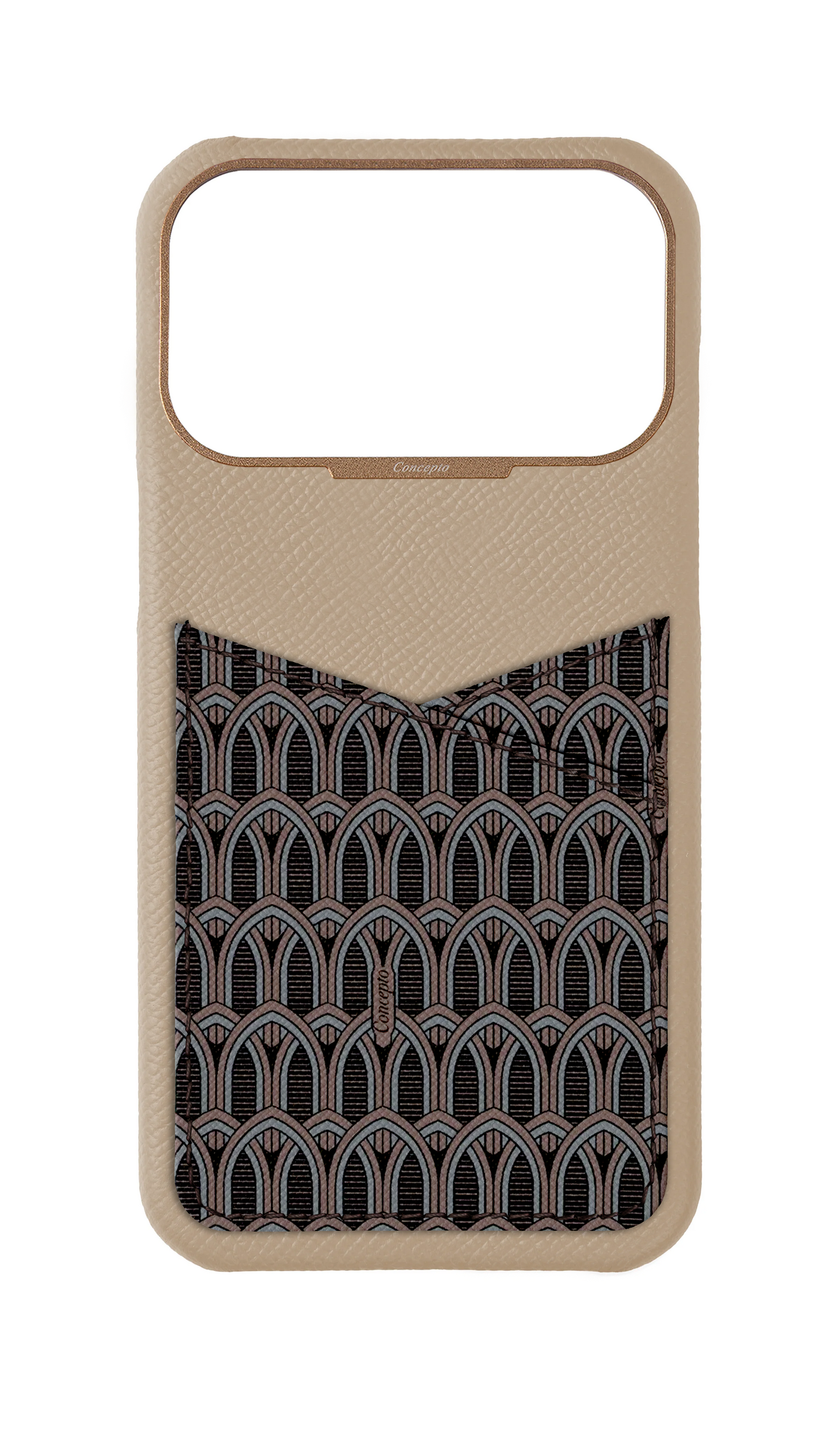 Cream Monogram Pocket Case