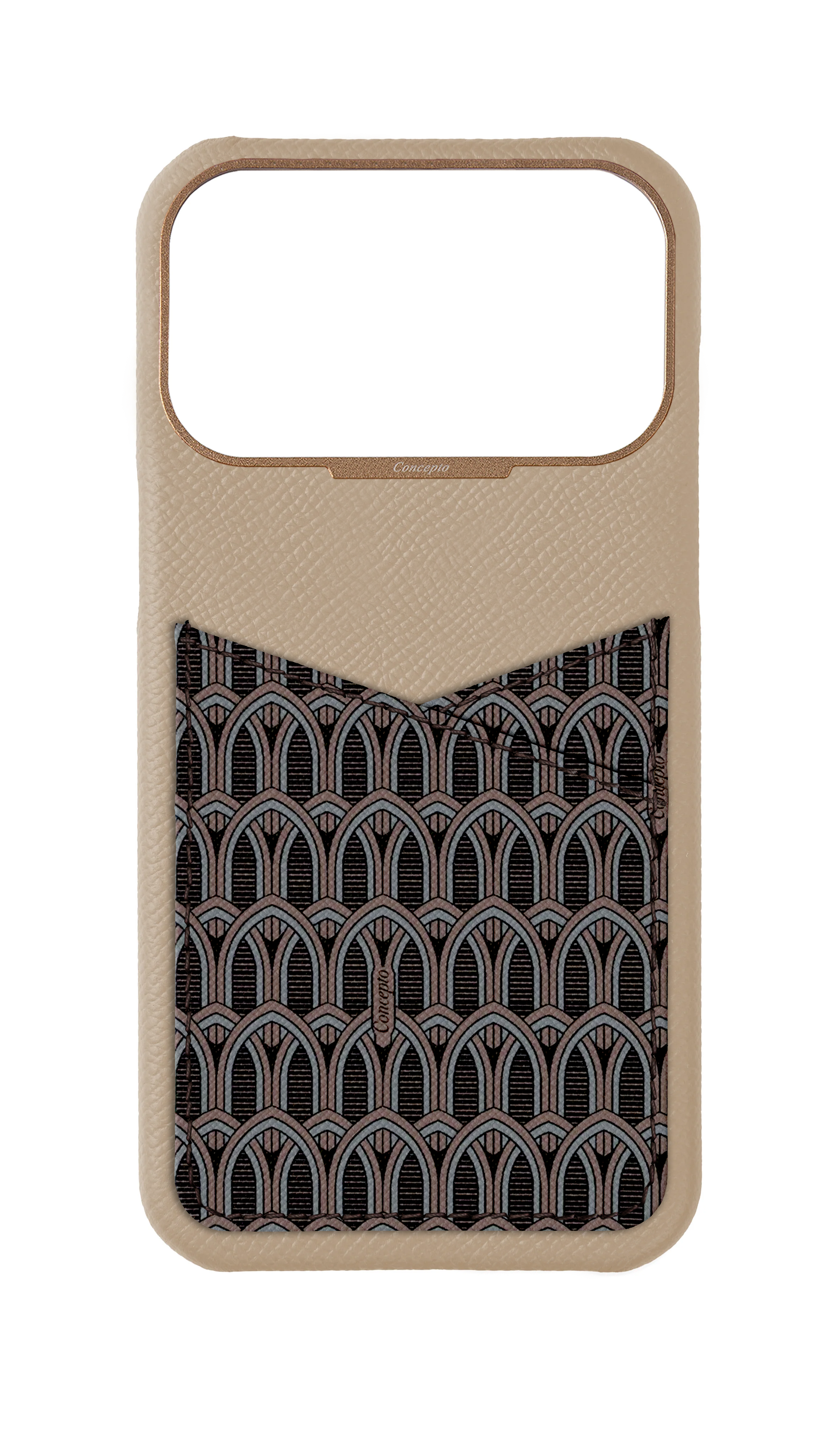 Cream Monogram Pocket Case