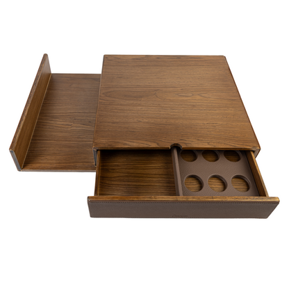 Brown Walnut Coffee Drawer