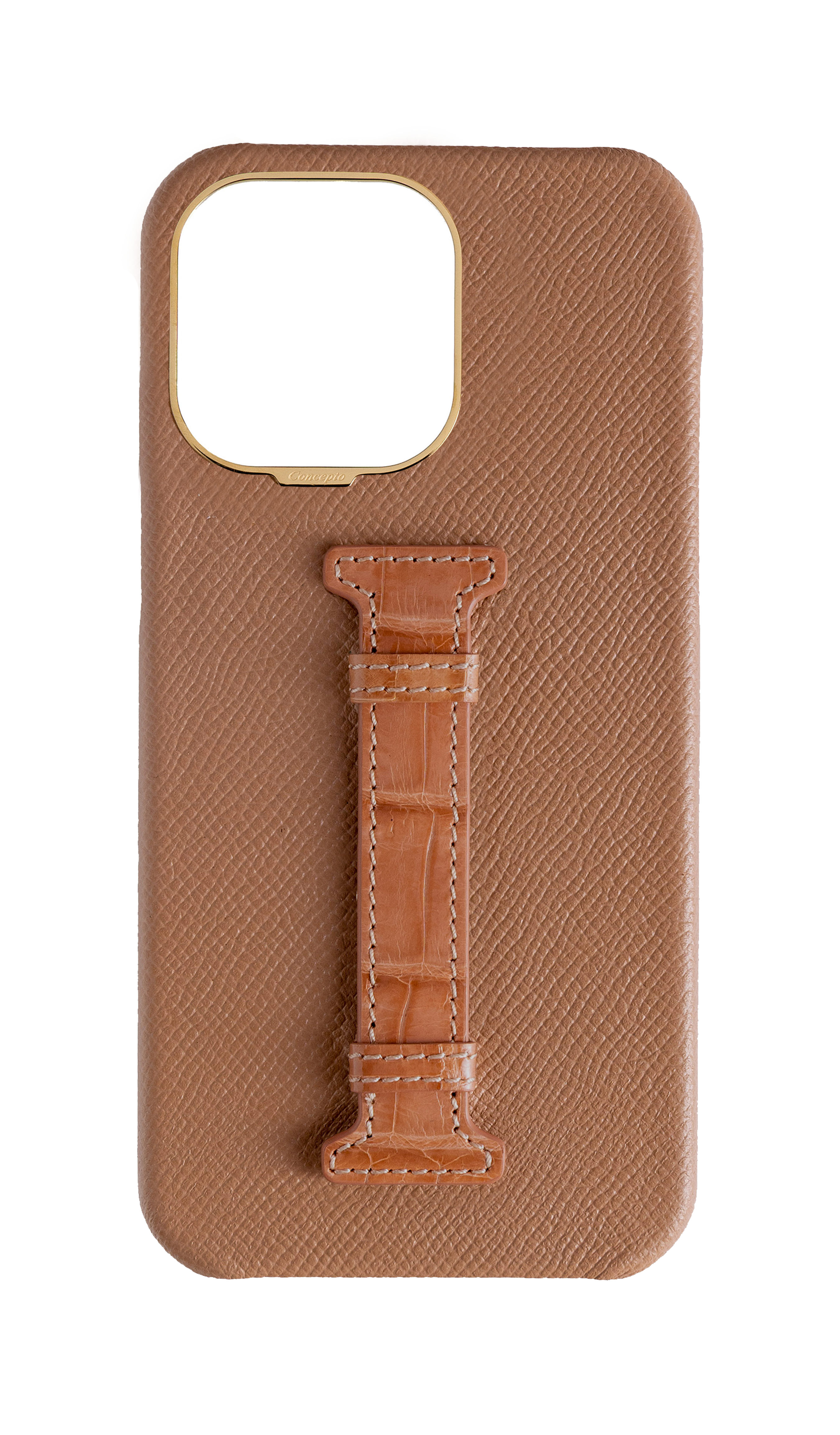 Soft Pink Exotic Crocodile Middle Strap Case