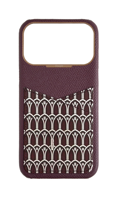Maroon Monogram Pocket Case