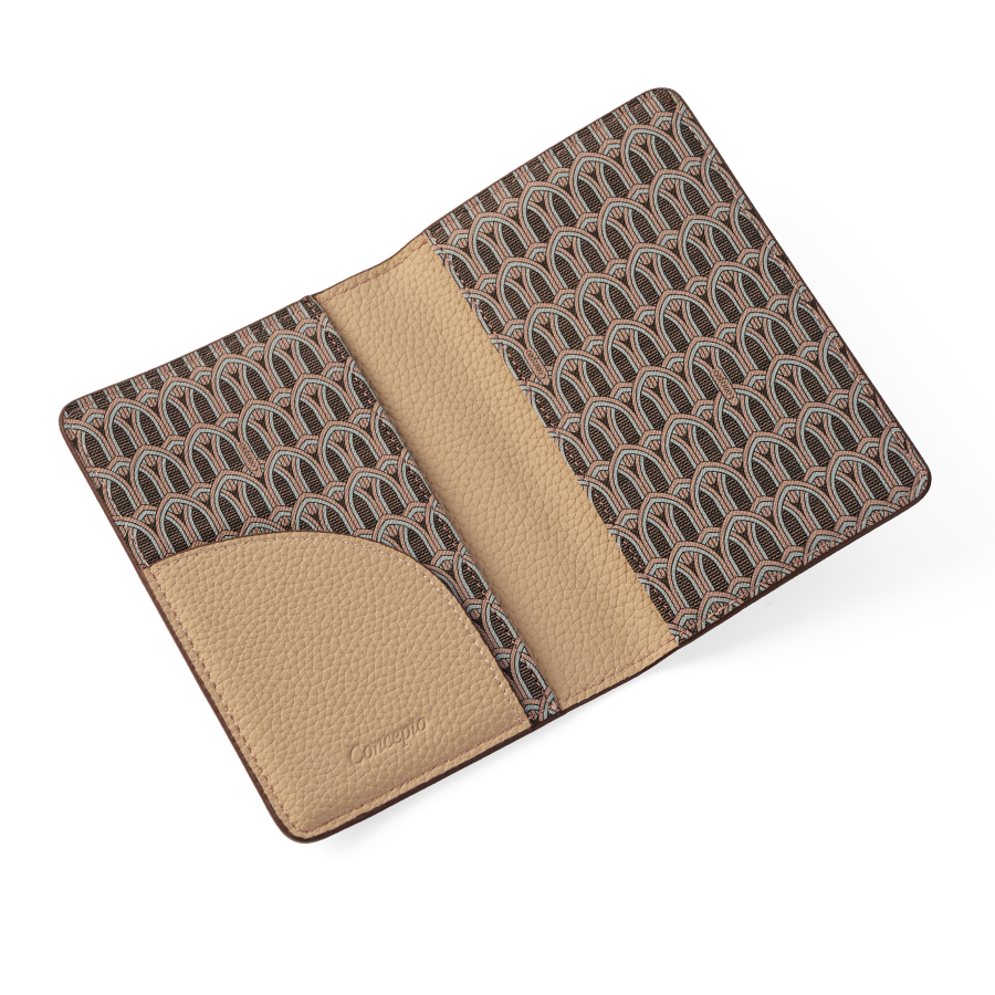 Cream Monogram Passport Holder