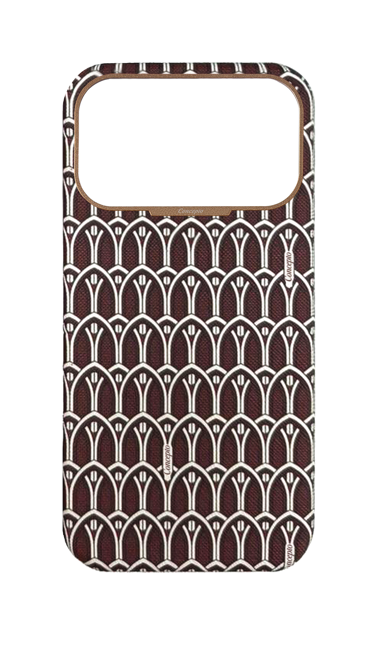 Maroon Monogram Strapless Case