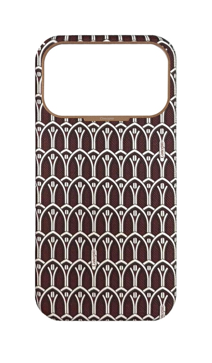 Maroon Monogram Strapless Case