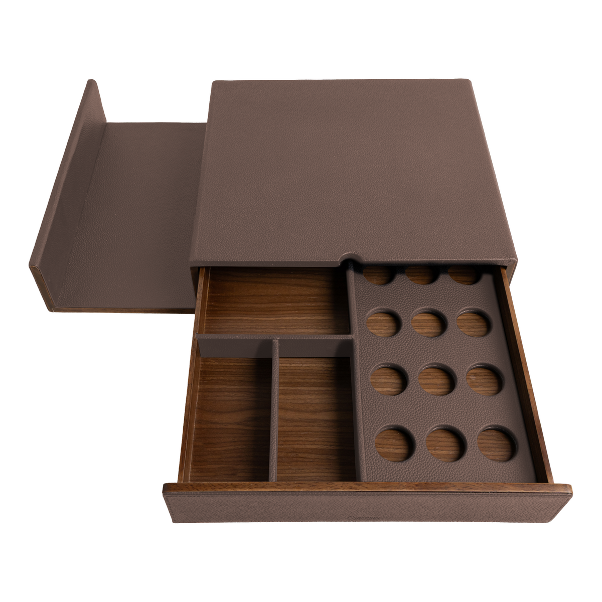 Brown Walnut Coffee Drawer