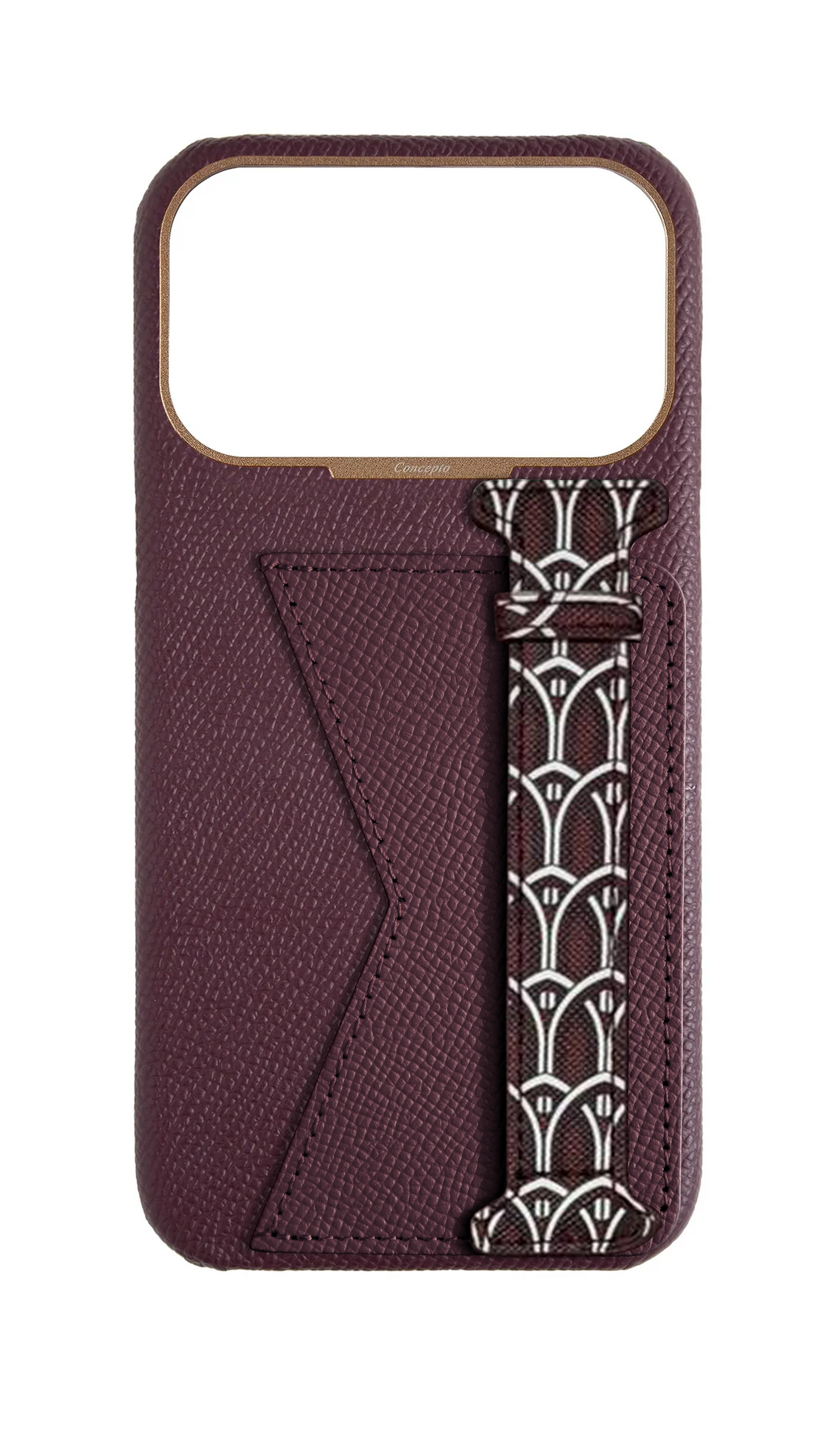 Maroon Monogram Duo Case