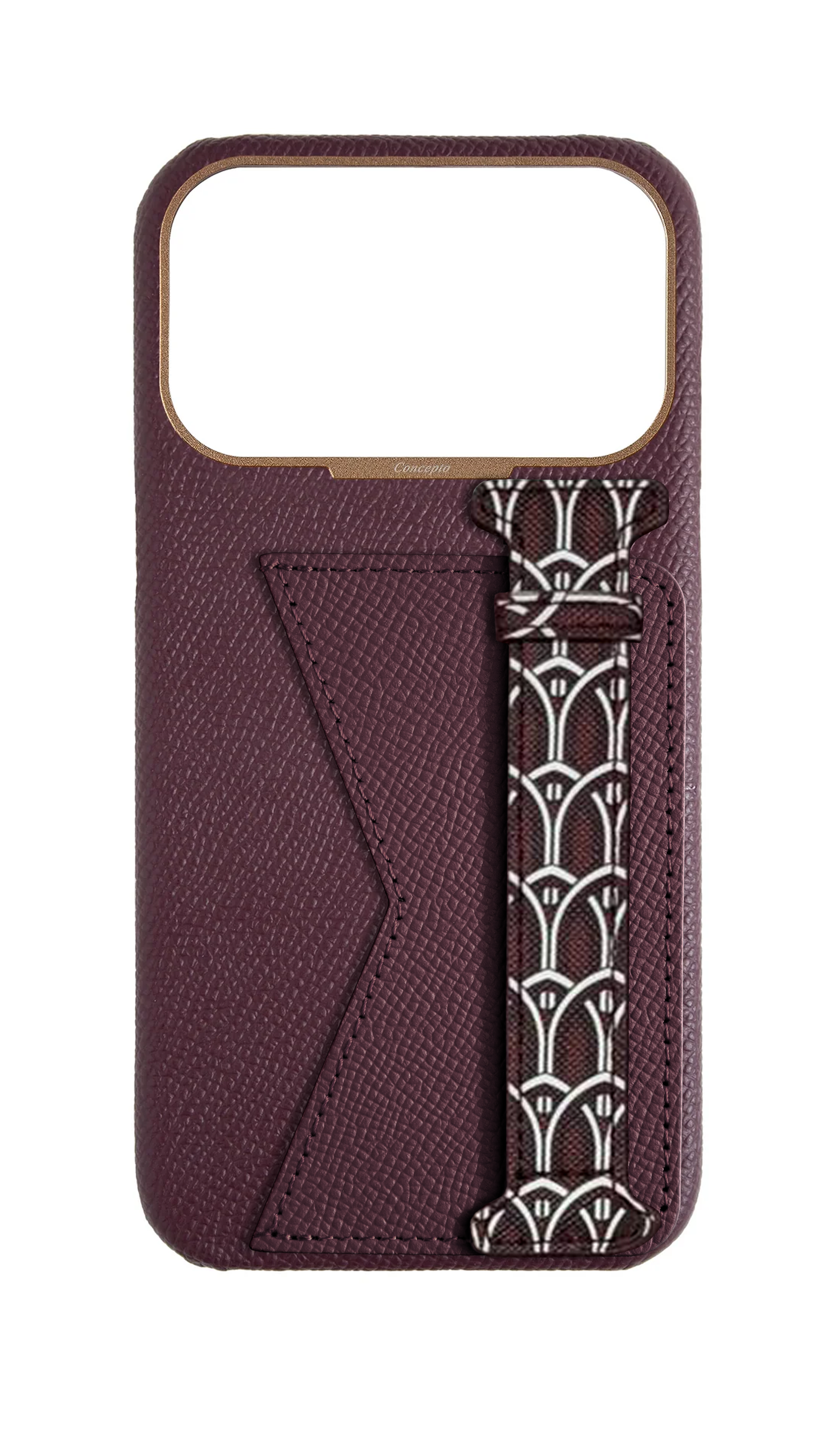 Maroon Monogram Duo Case