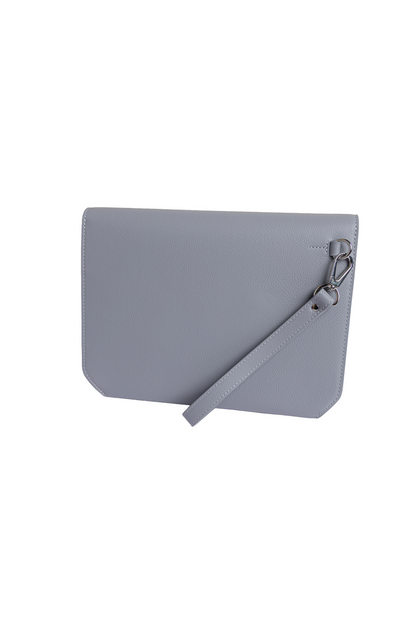 The Portfolio - Dove Grey / Suede Ice Grey Crocodile Belt