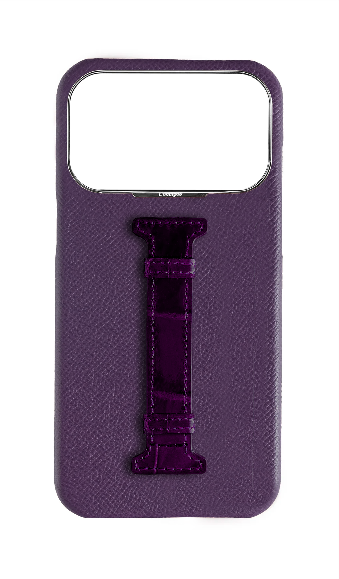 Deep Purple Exotic Crocodile Middle Strap Case