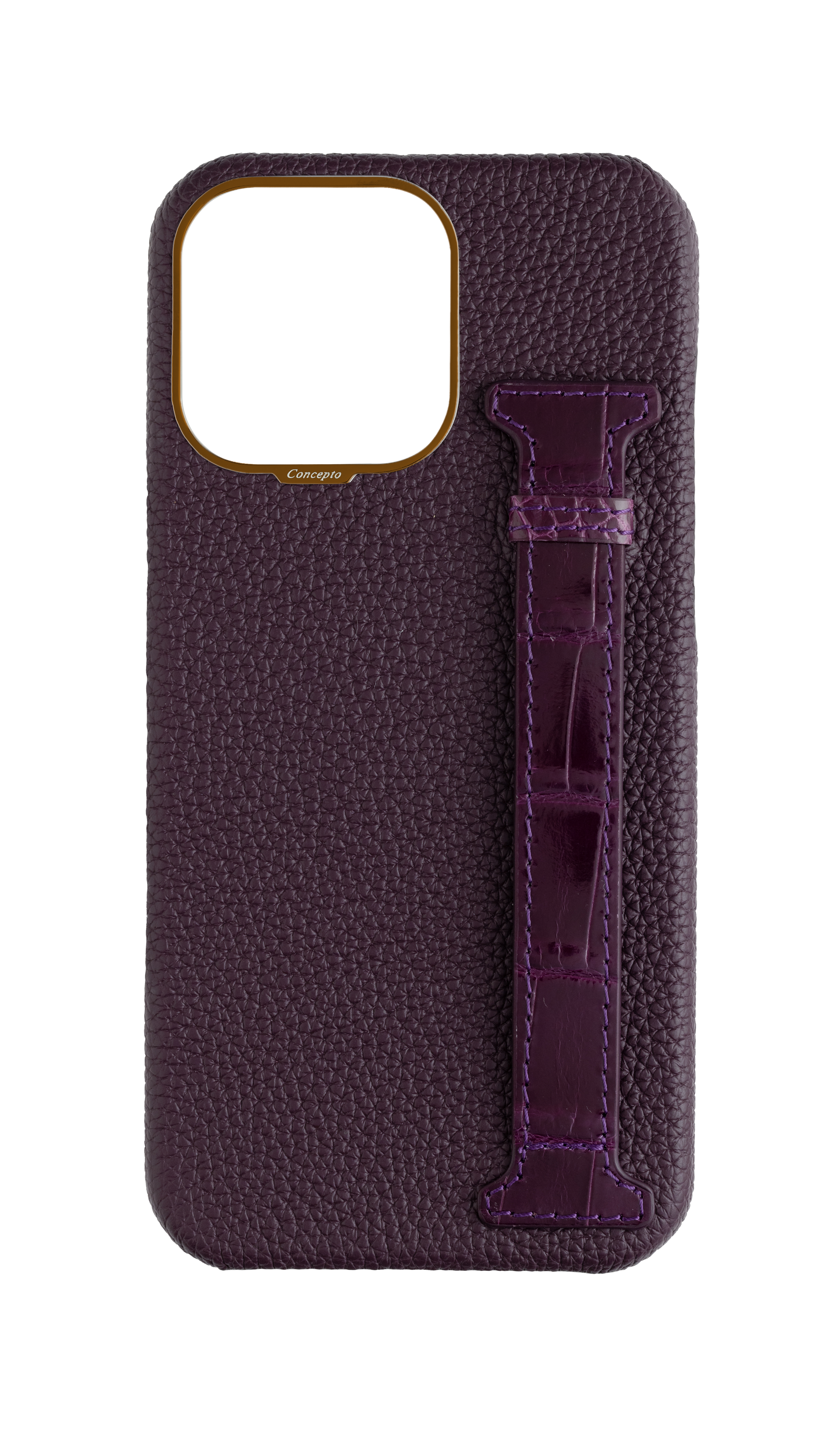 Deep Purple Exotic Crocodile Side Strap Case