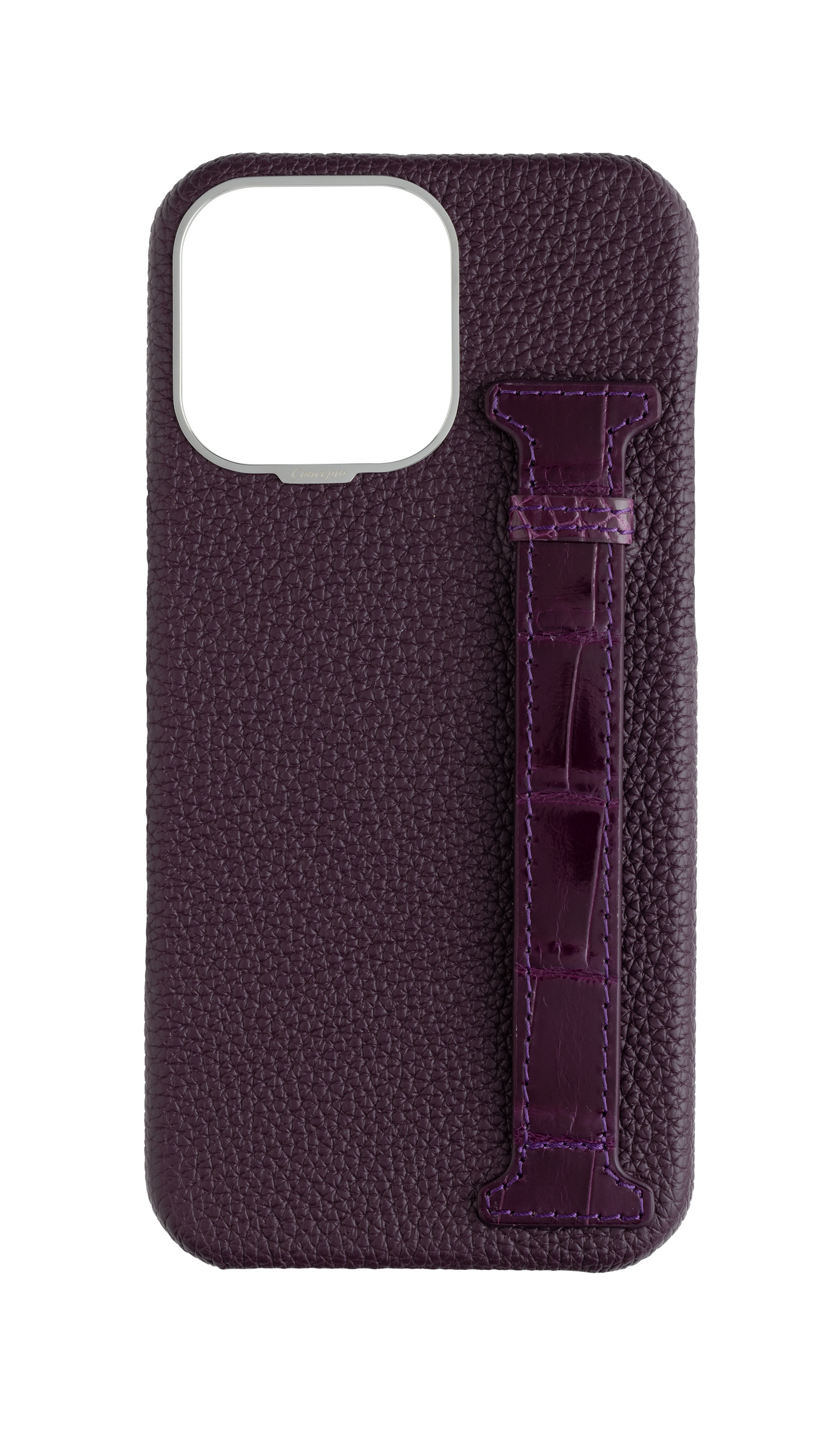 Deep Purple Exotic Crocodile Side Strap Case