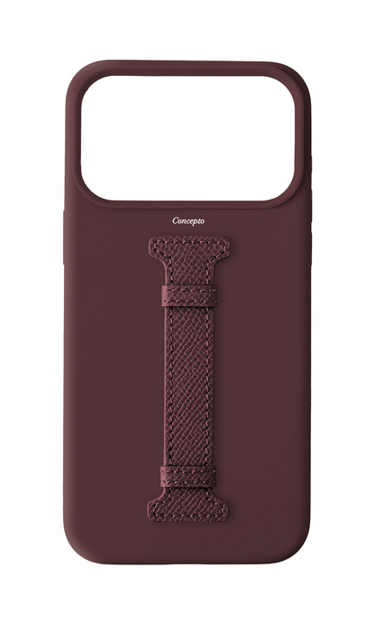 Burgundy Silicon Middle Strap Case