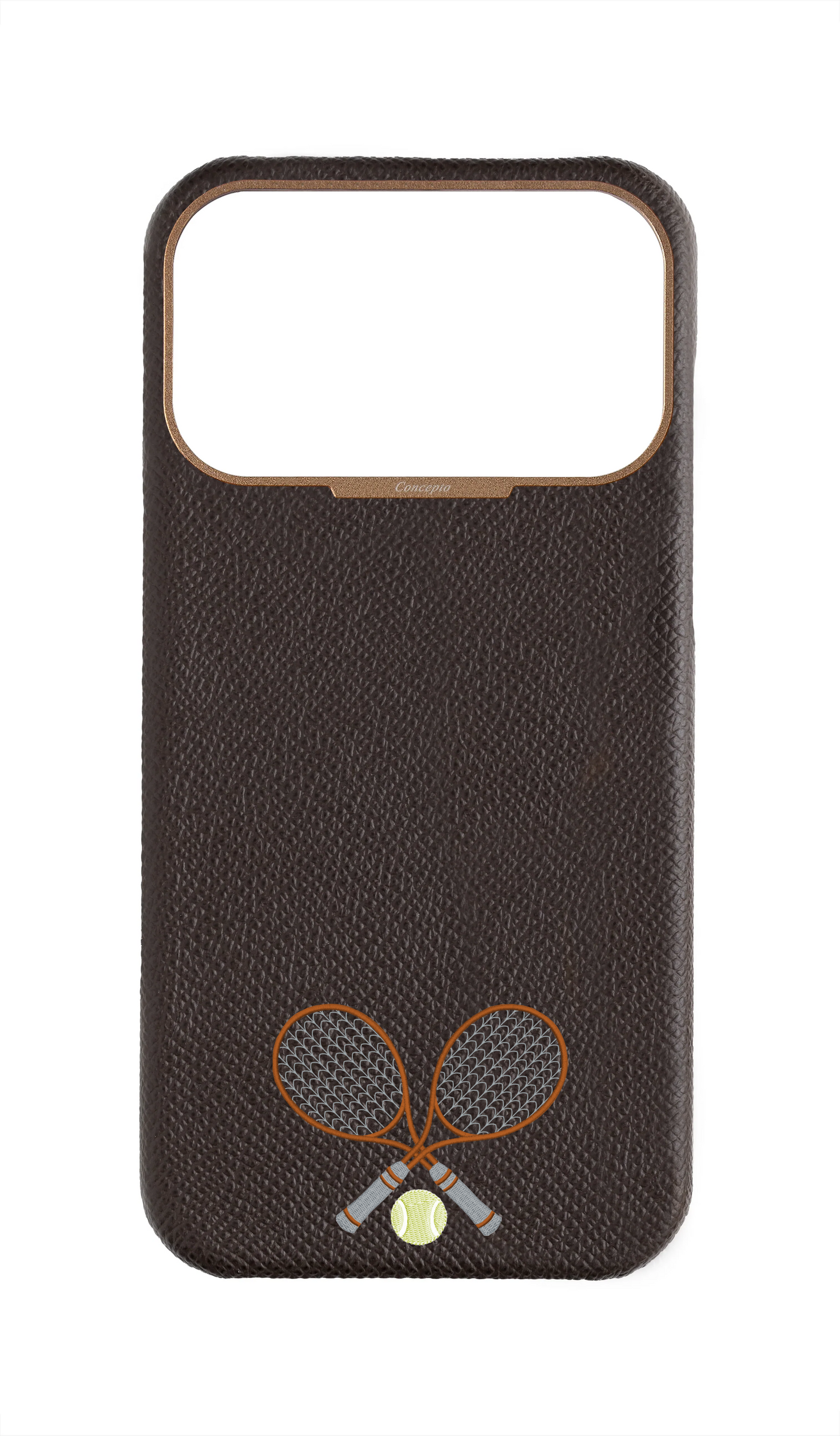 Brown Strapless Epsom Case - Concepto Racket