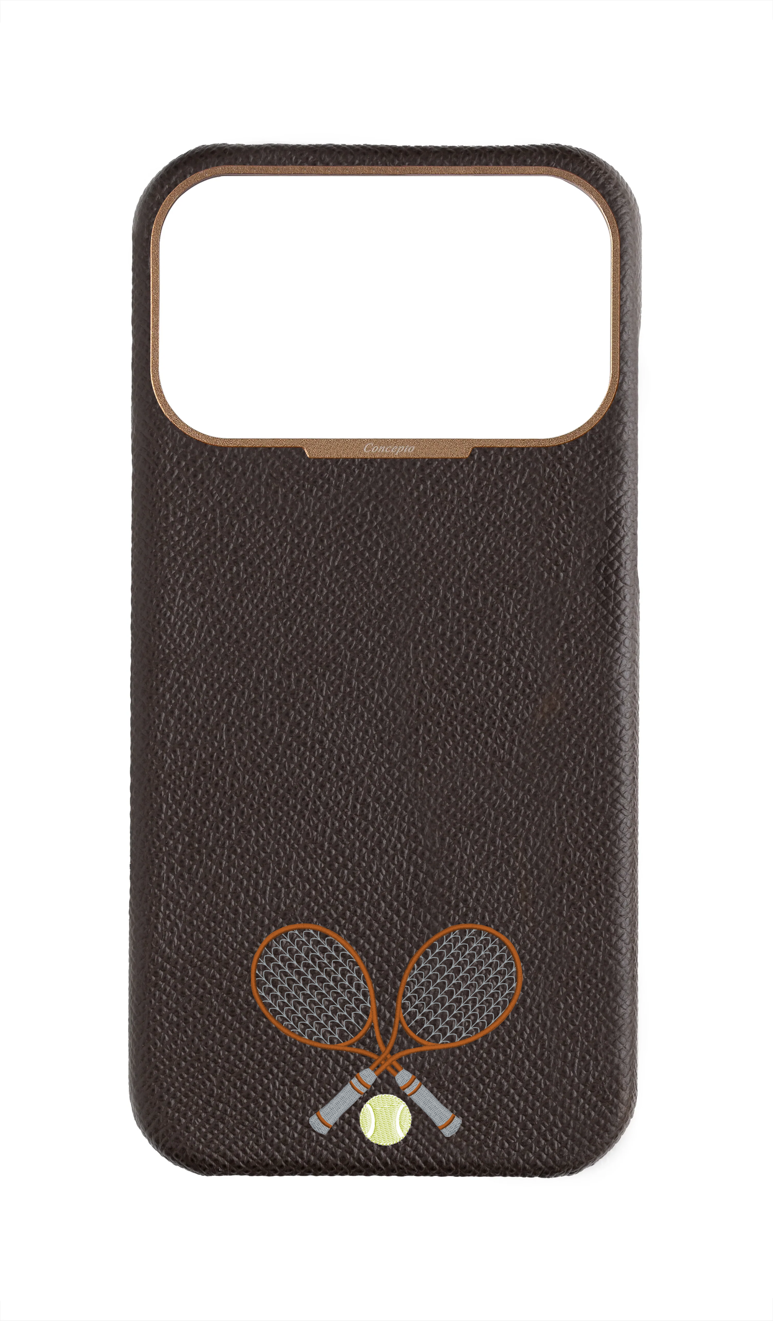Brown Strapless Epsom Case - Concepto Racket