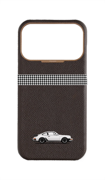 Brown Strapless Epsom Case - Retro Sport Design