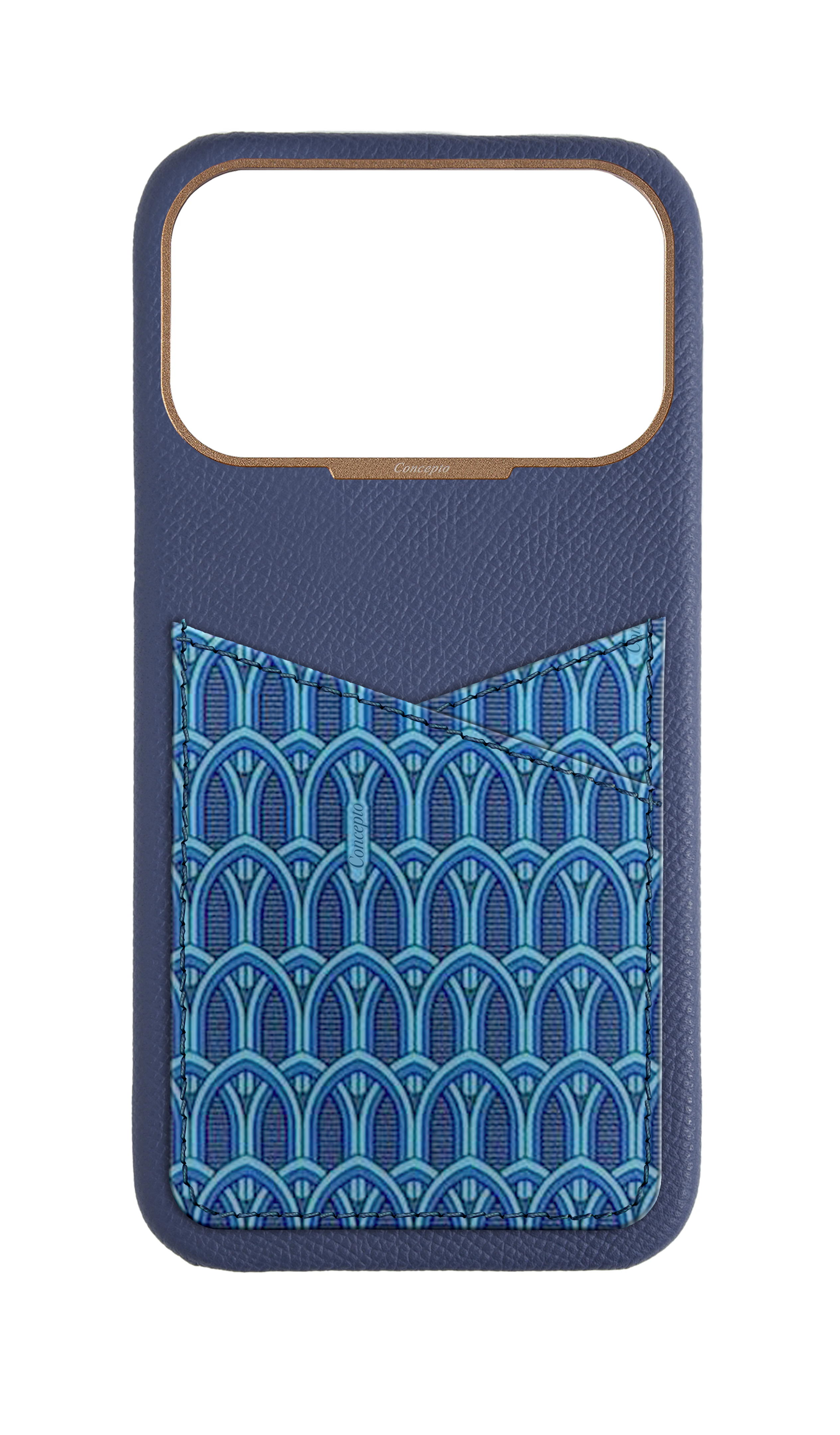 Blue Monogram Pocket Case