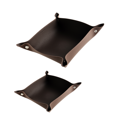 Chocolate Brown Leather Tray