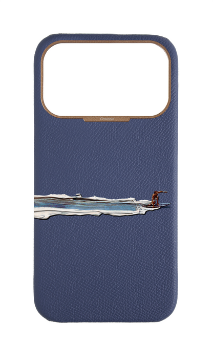 Navy Strapless Epsom Case - Surfing