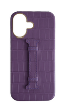 Matte Purple Embossed Crocodile Case