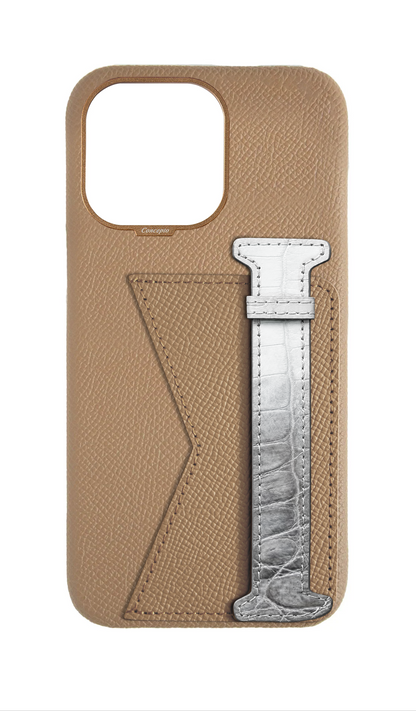 Beige Himalayan Exotic Crocodile Duo Case