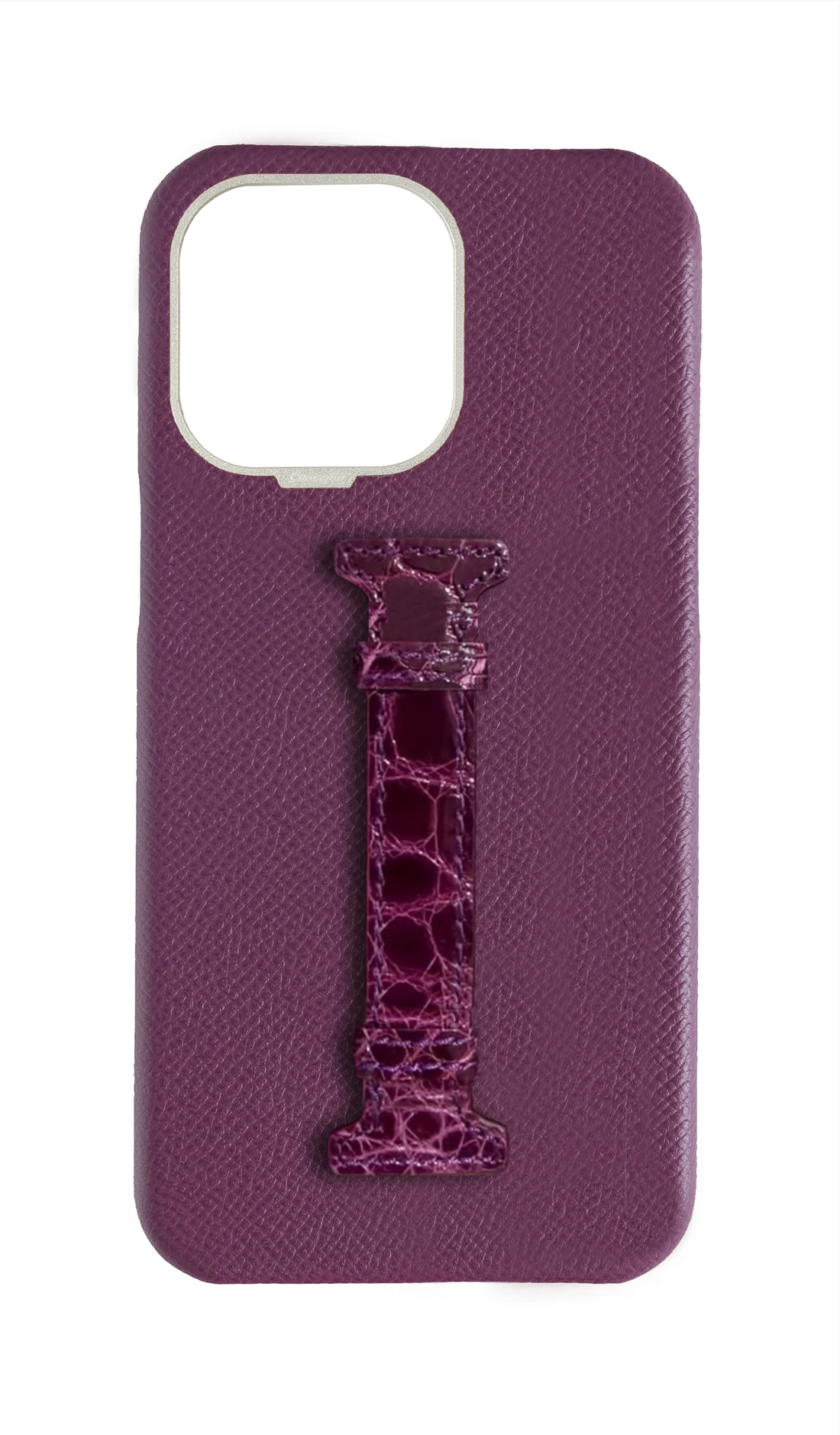 Deep Purple Exotic Crocodile Middle Strap Case