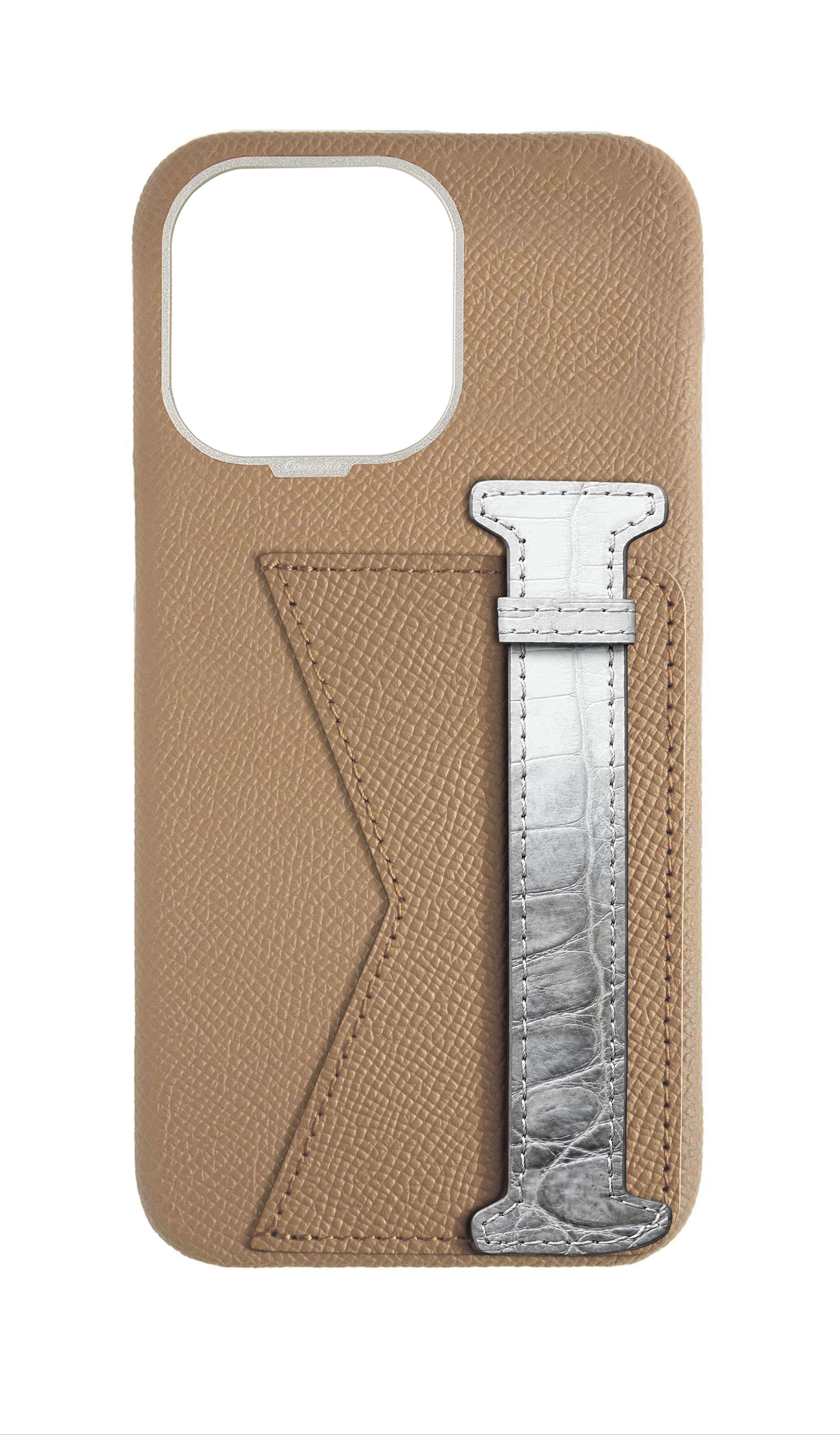 Beige Himalayan Exotic Crocodile Duo Case