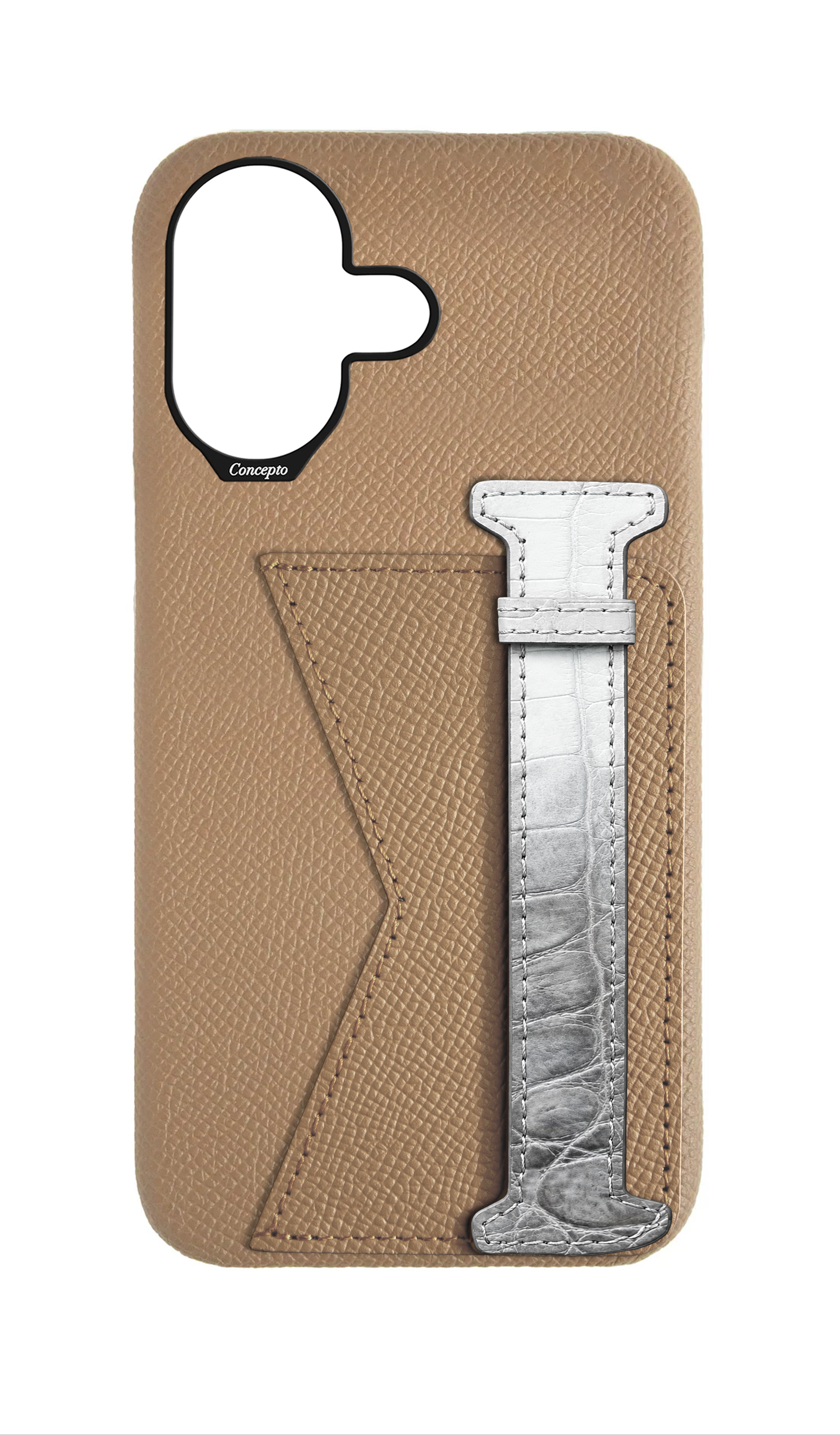 Beige Himalayan Exotic Crocodile Duo Case