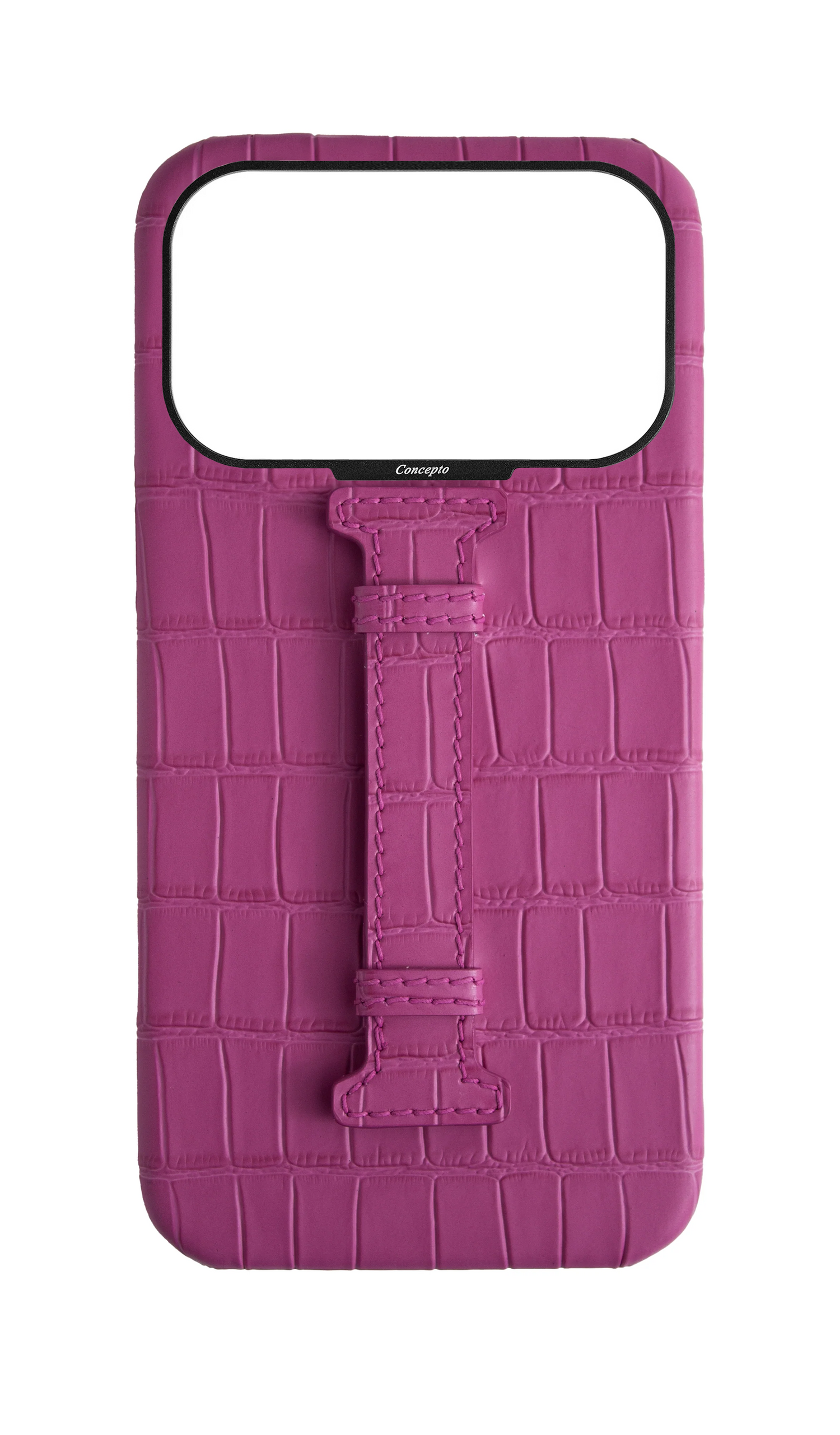 Matte Fuchsia Embossed Crocodile Case