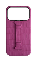 Matte Fuchsia Embossed Crocodile Case
