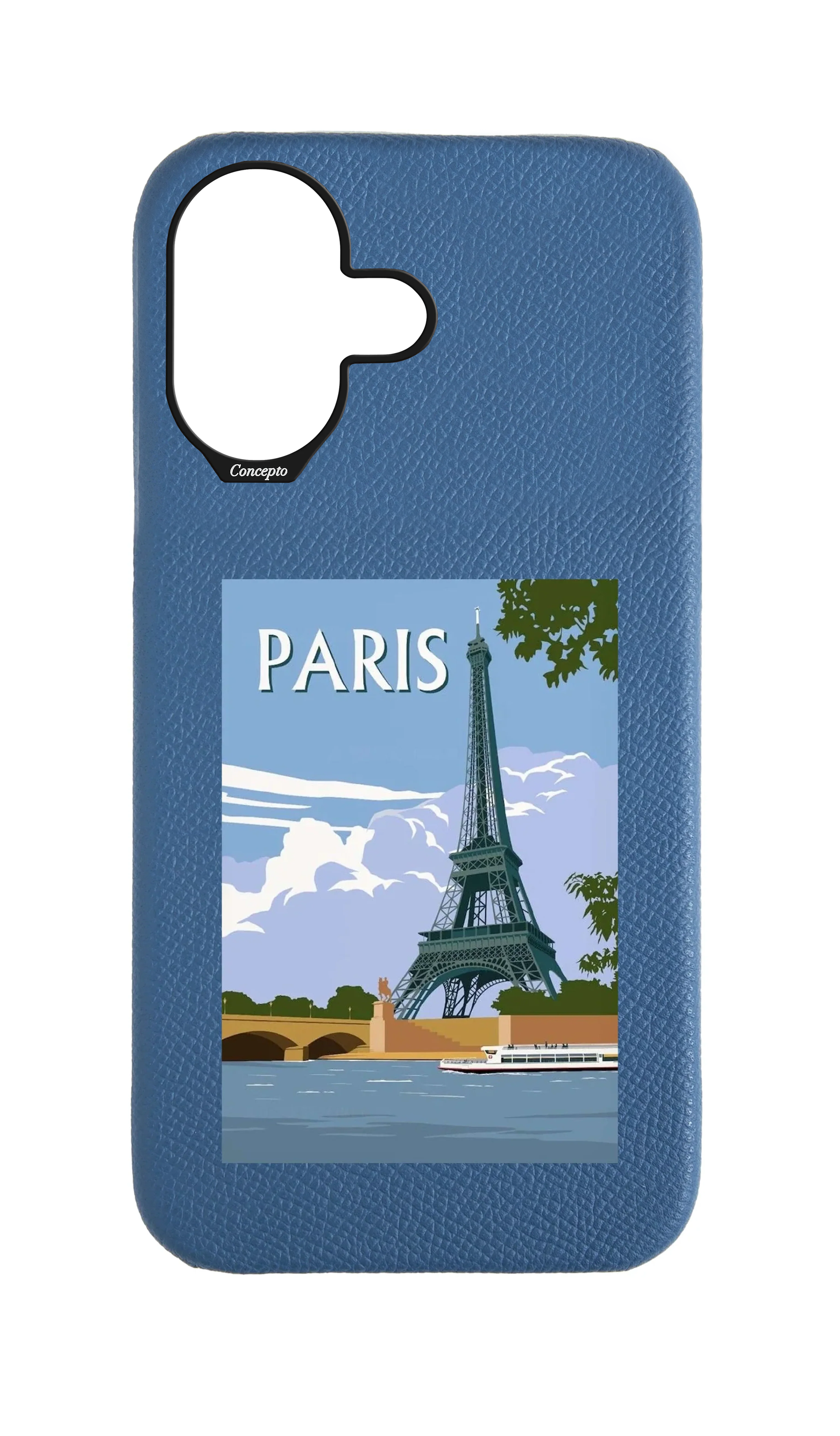 Navy Strapless Epsom Case - Paris