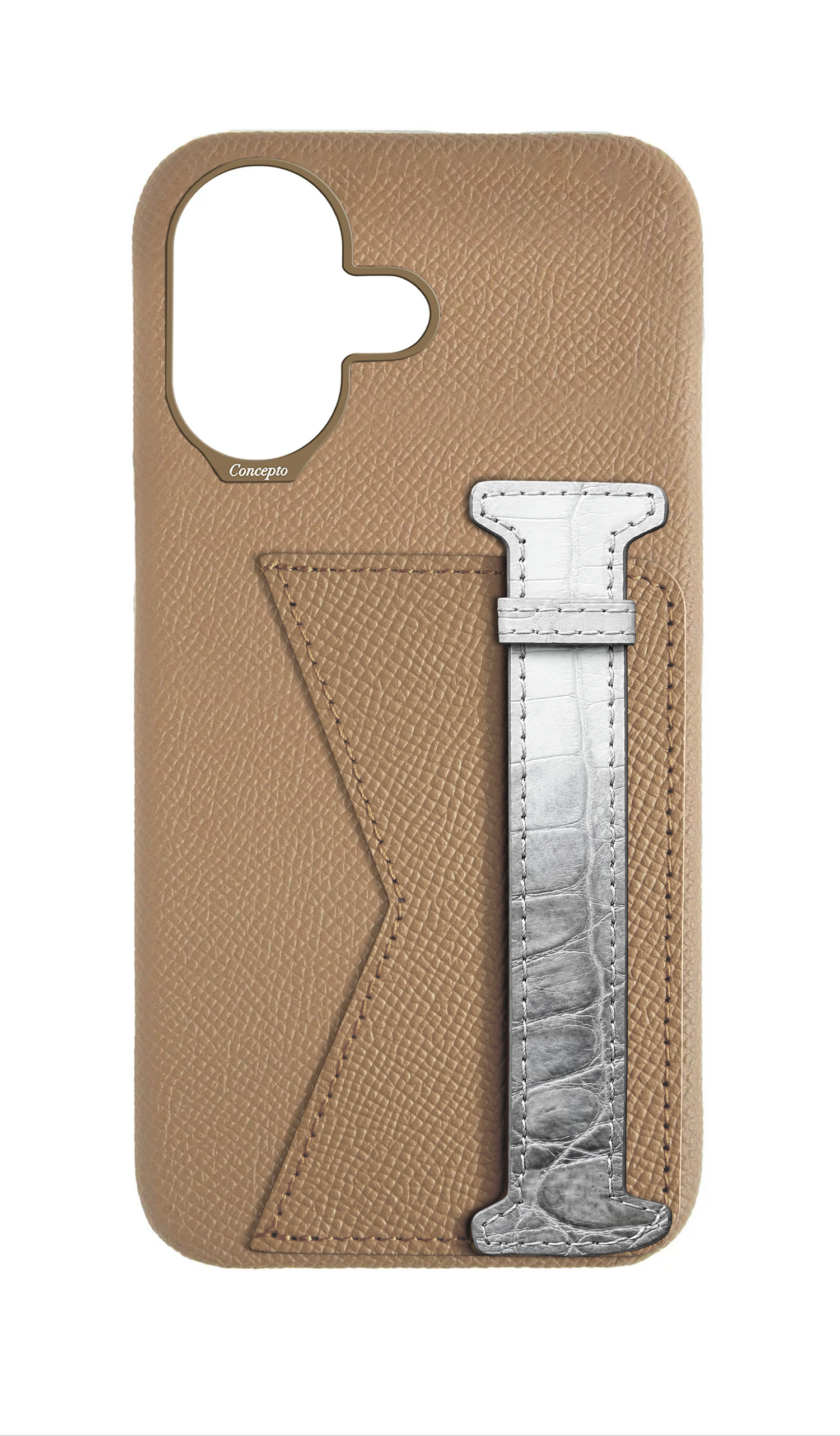 Beige Himalayan Exotic Crocodile Duo Case