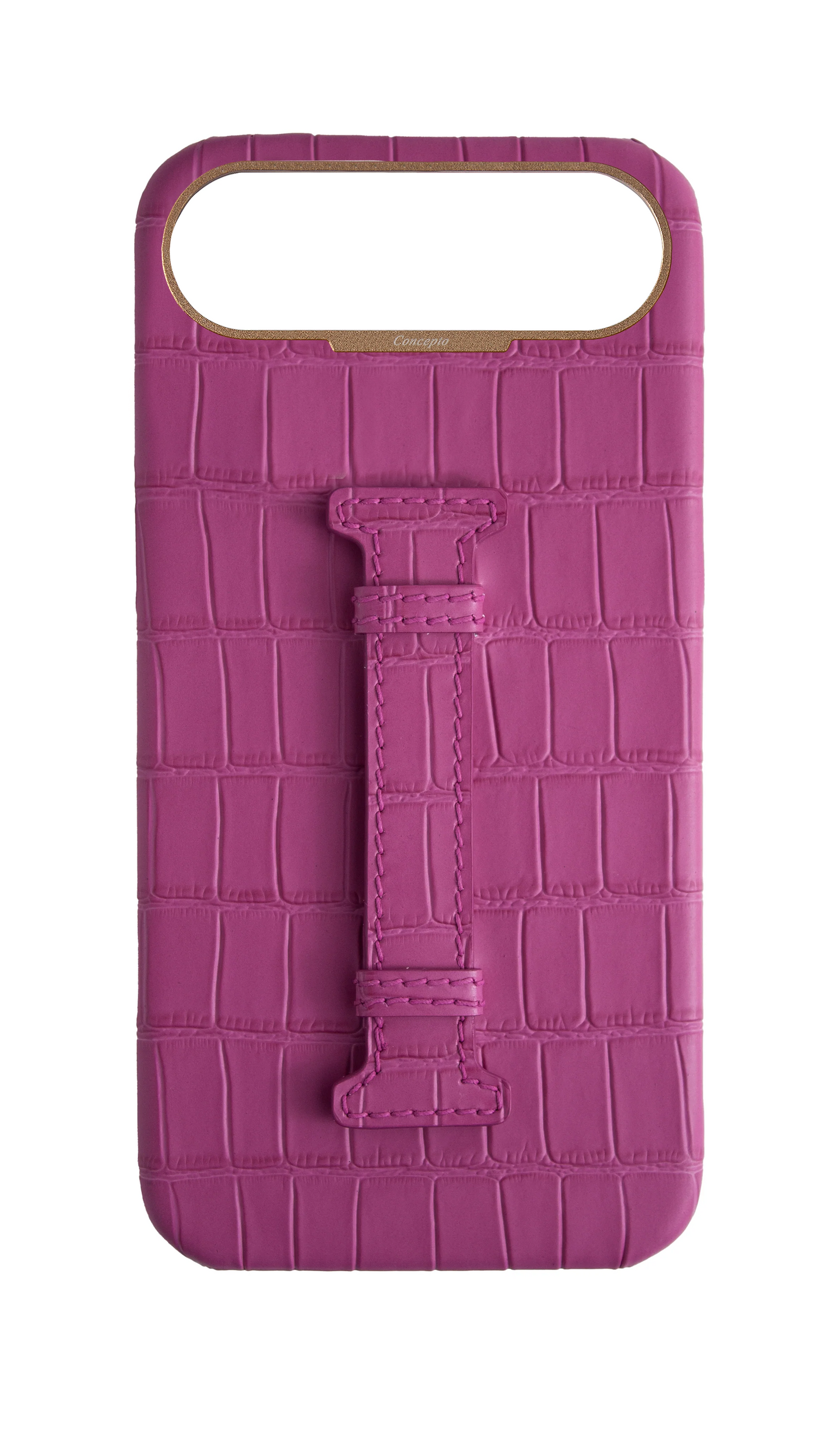Matte Fuchsia Embossed Crocodile Case