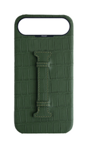 Matte Midnight Green Embossed Crocodile Case