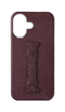 Maroon Exotic Ostrich Middle Strap Case