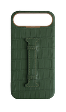 Matte Midnight Green Embossed Crocodile Case