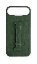 Matte Midnight Green Embossed Crocodile Case