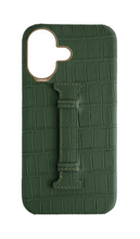 Matte Midnight Green Embossed Crocodile Case
