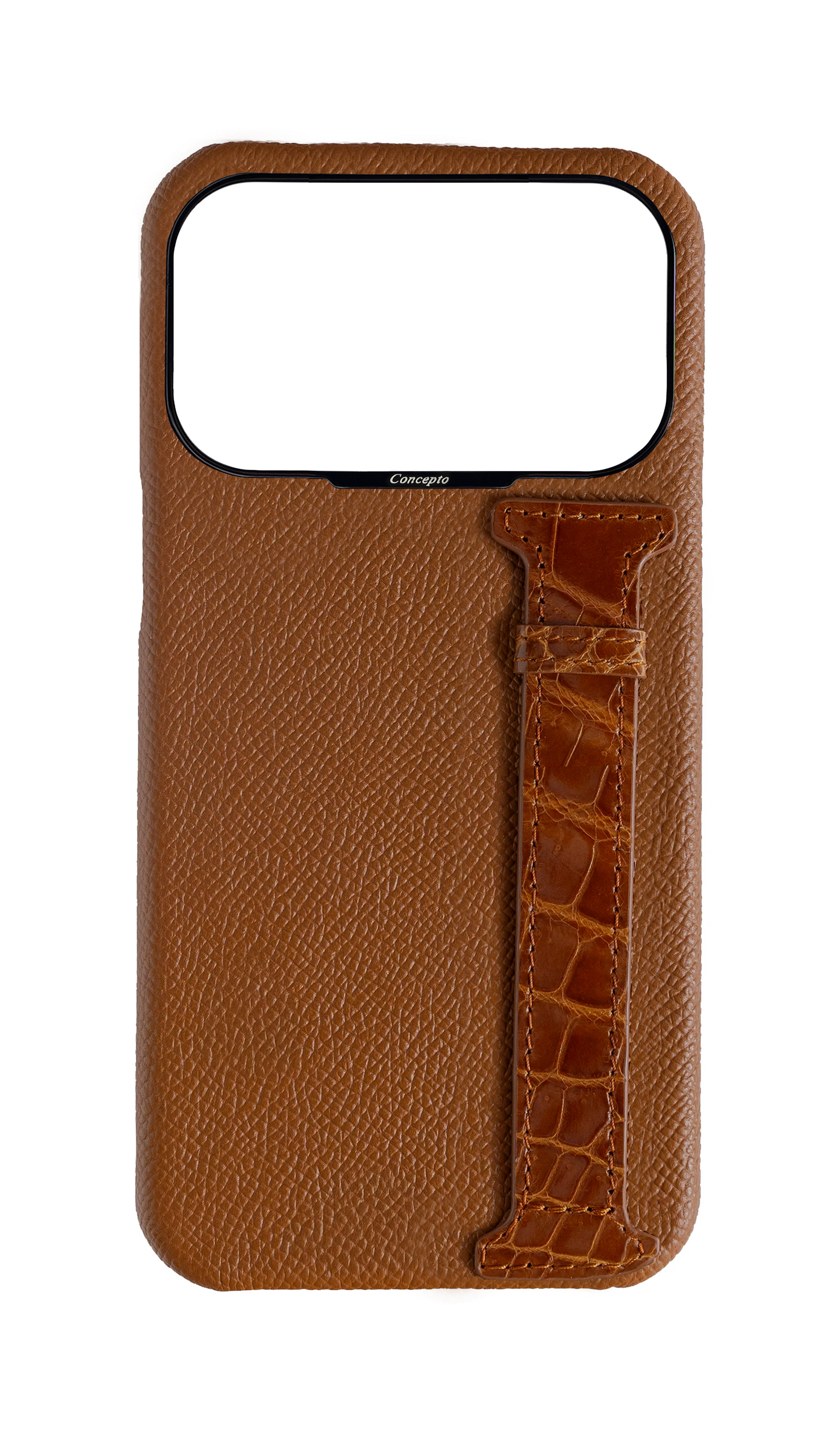 Tan Exotic Crocodile Side Strap Case