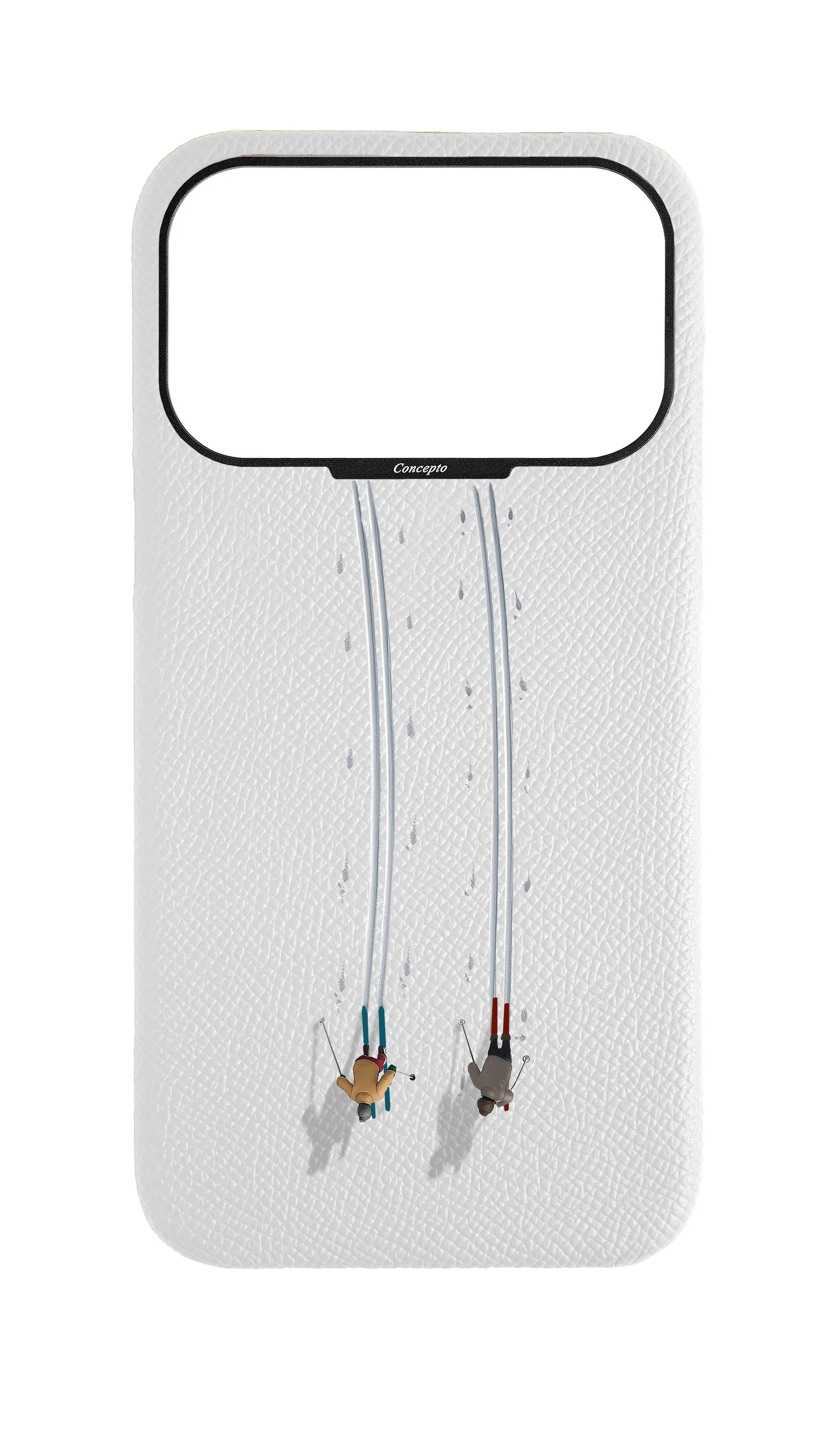 White Strapless Case - Skiing
