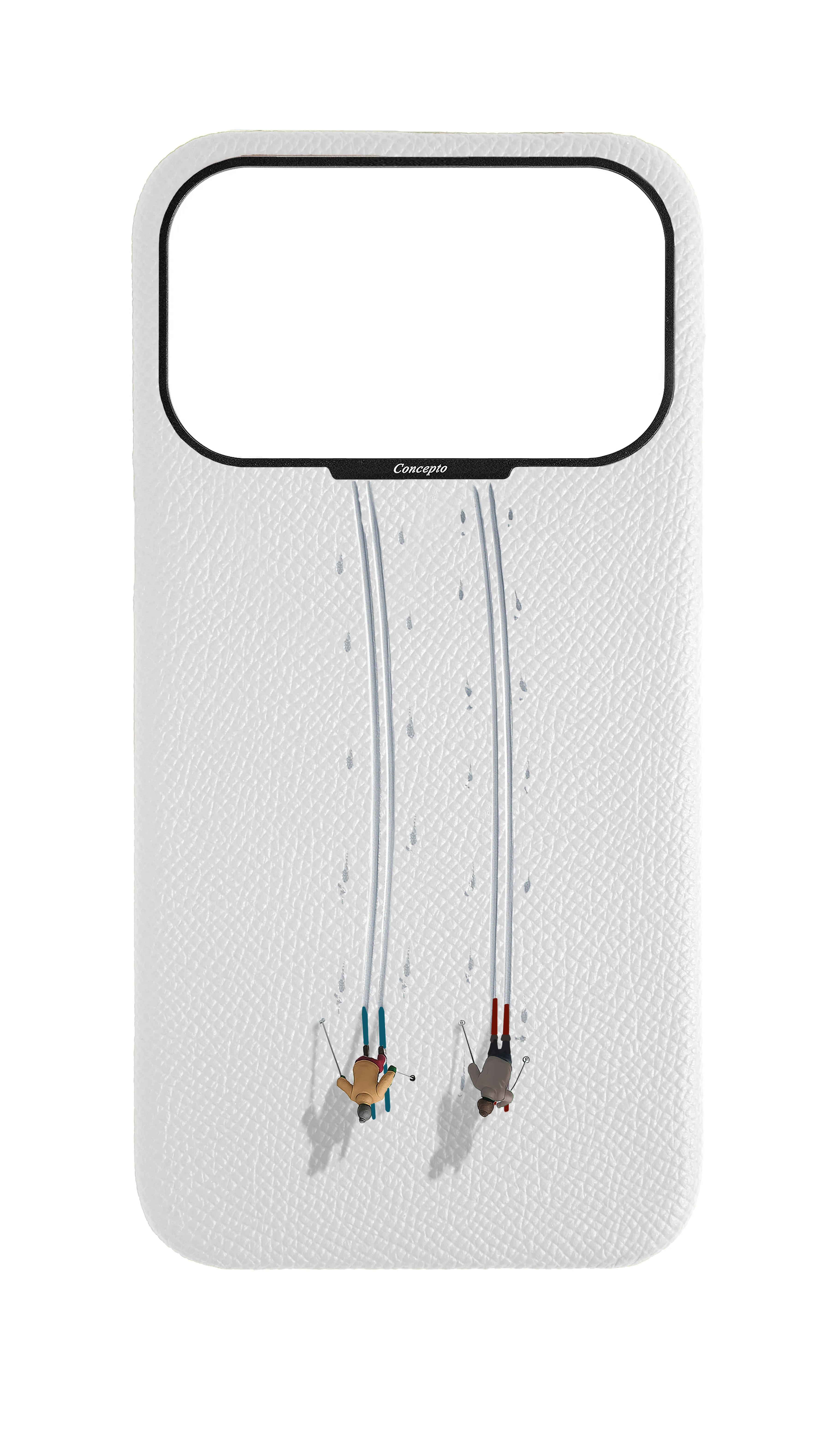 White Strapless Case - Skiing