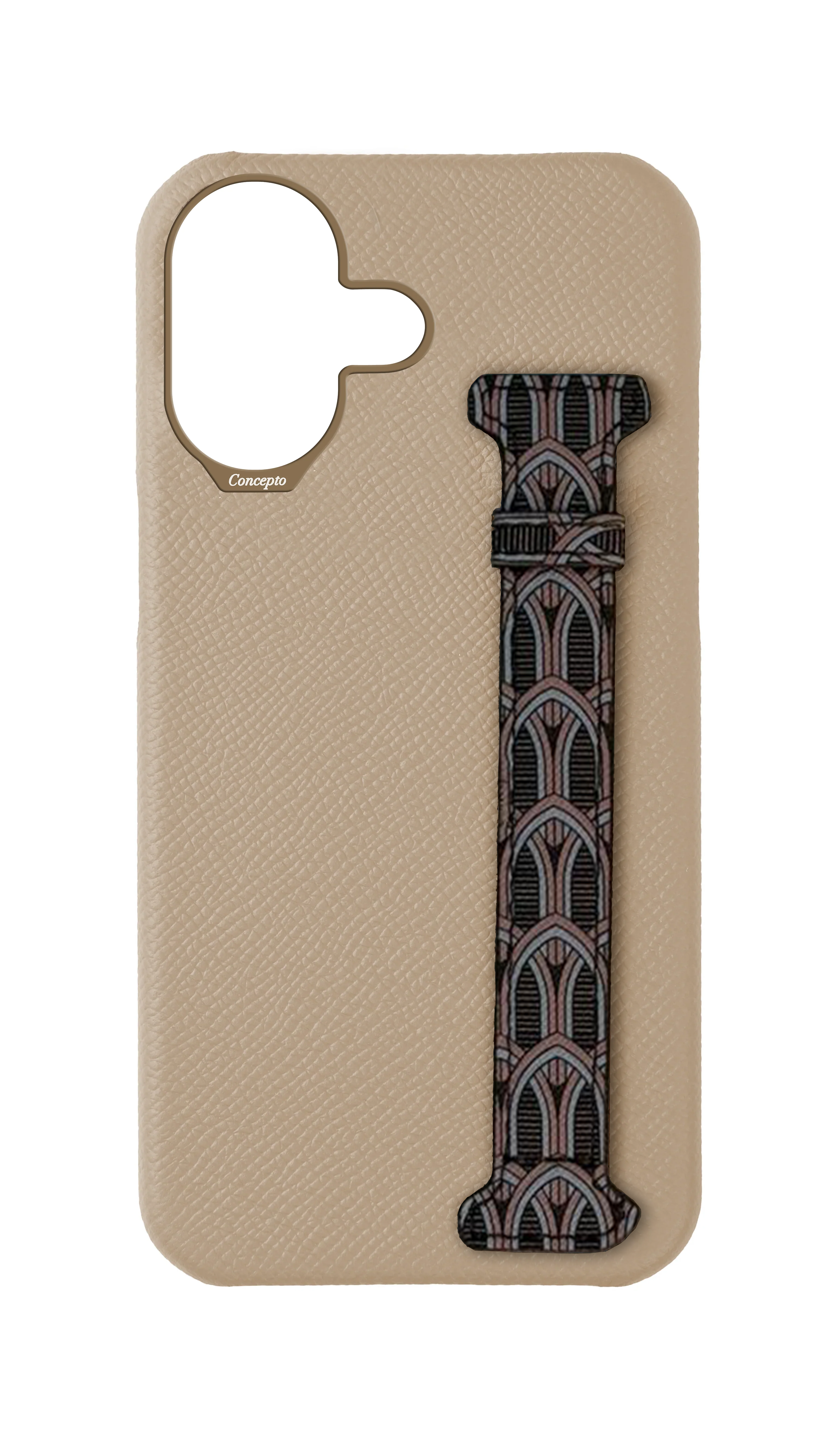 Cream Monogram Side Strap Case