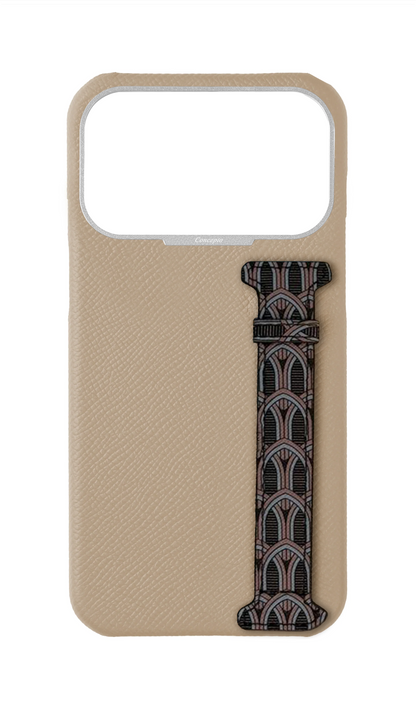 Cream Monogram Side Strap Case