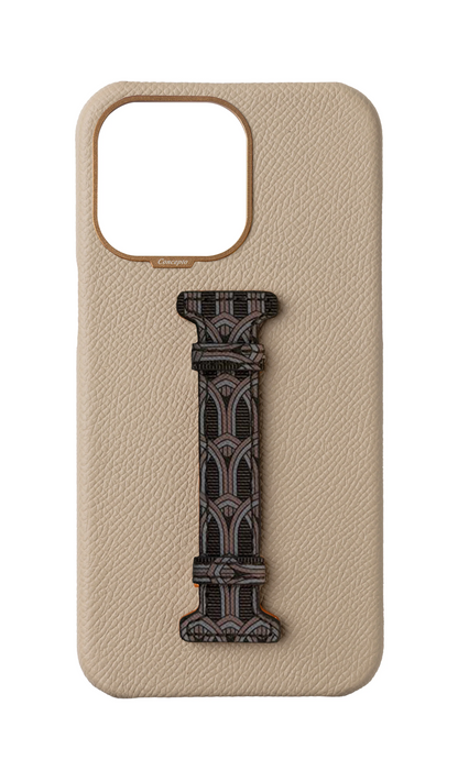 Cream Monogram Middle Strap Case