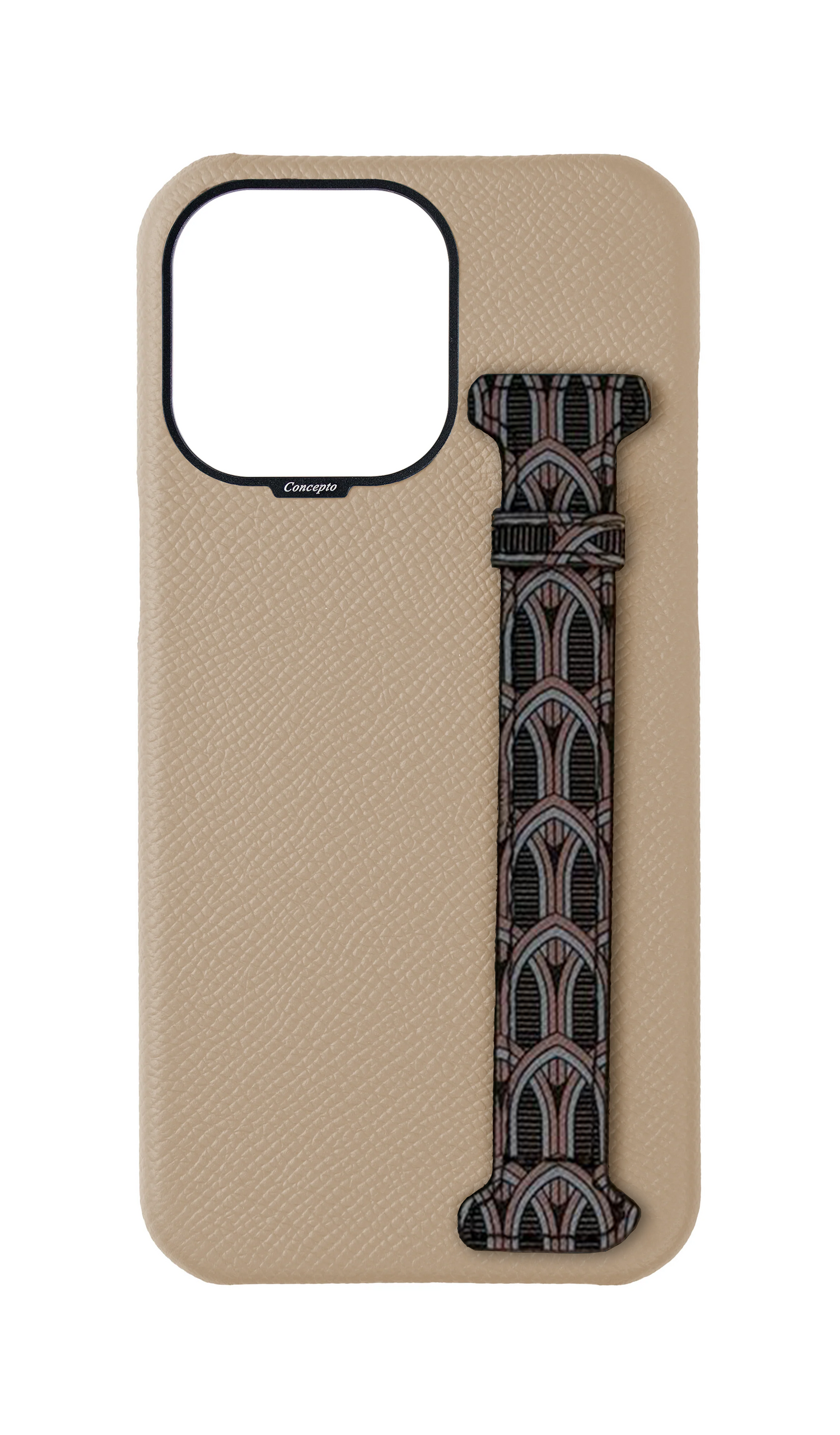 Cream Monogram Side Strap Case