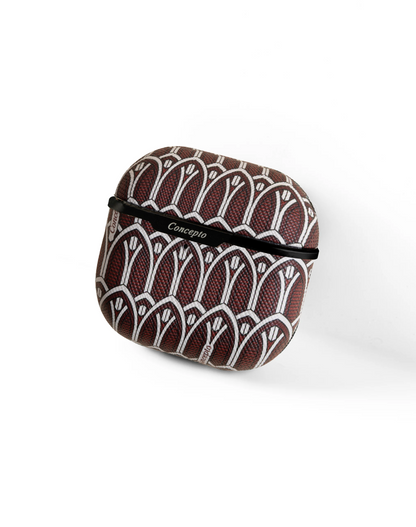 Maroon Monogram AirPods Case (3rd &amp; 4th Generation)