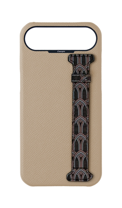 Cream Monogram Side Strap Case