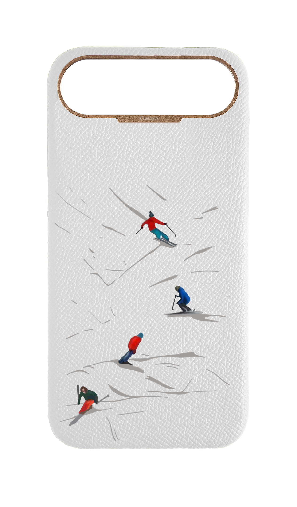 White Strapless Case - Downhill Ski